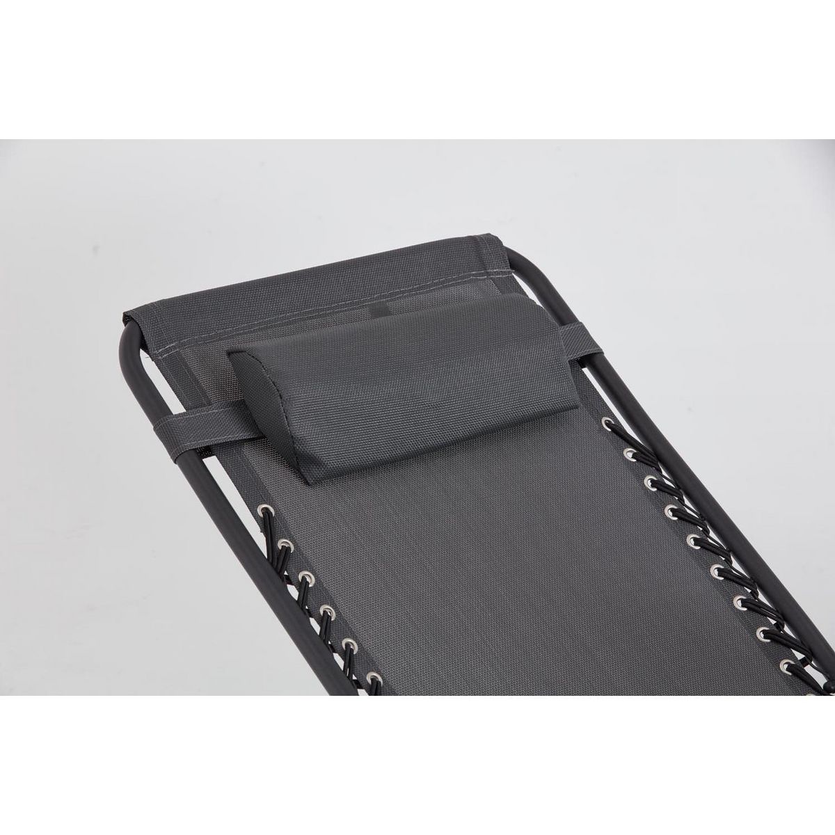 CONCEPT USINE Transat inclinable noir et gris foncé MANIHI