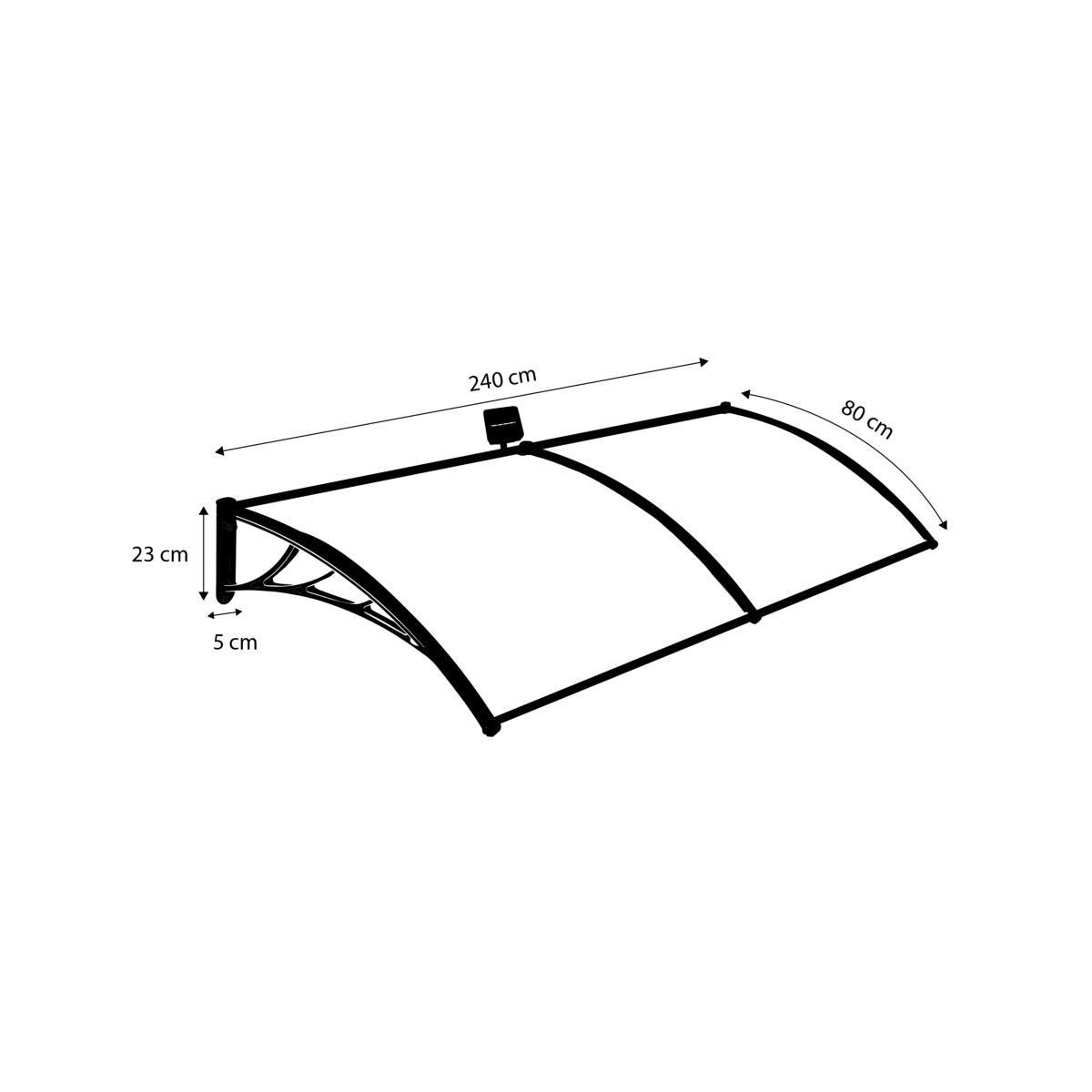 Inkazen Marquise transparente LED 80 x 100 cm