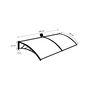 Voir la diapositive 6 : Inkazen Marquise transparente LED 80 x 100 cm