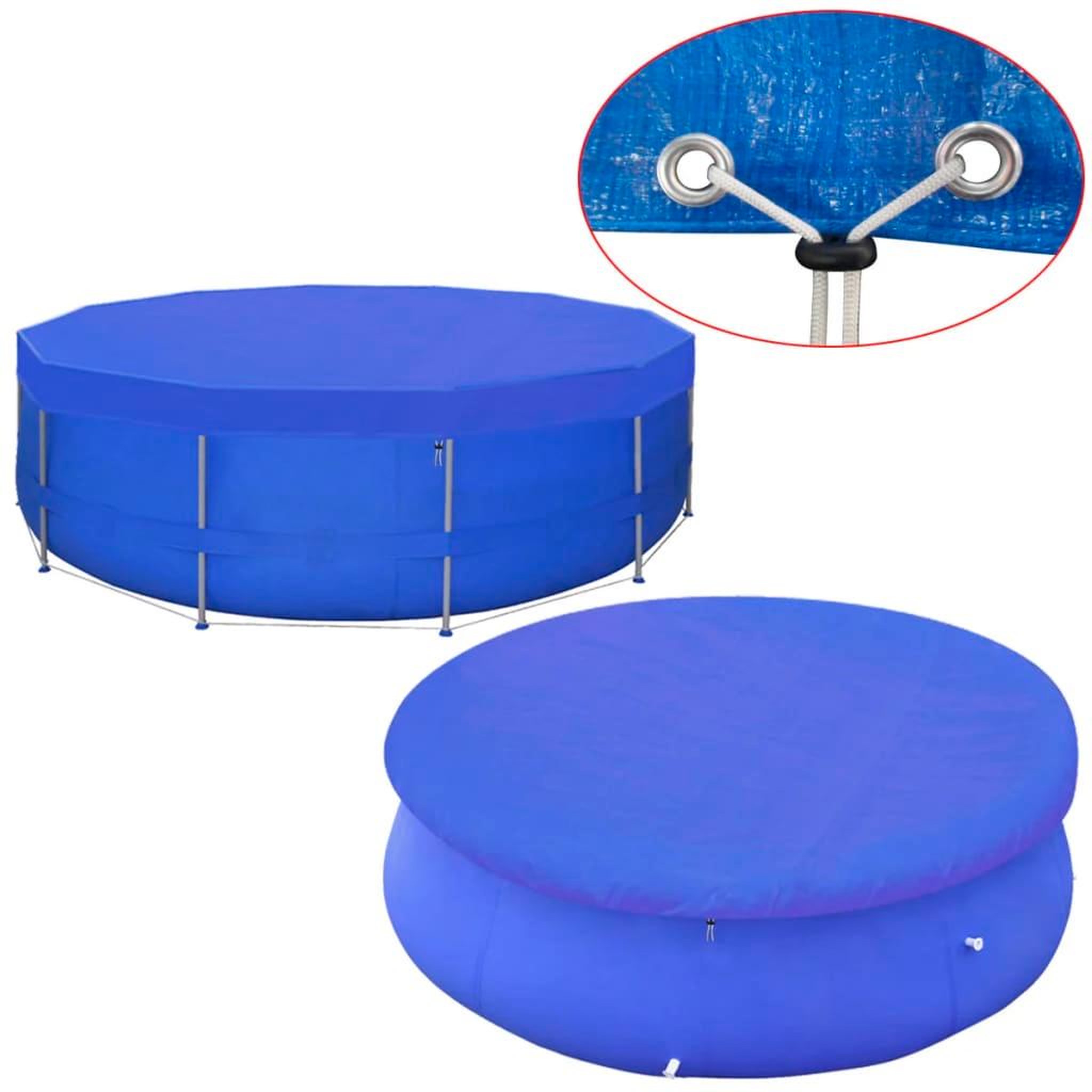Voir la diapositive 1 : VIDAXL Couverture de piscine PE Ronde 460 cm 90 g/m^2