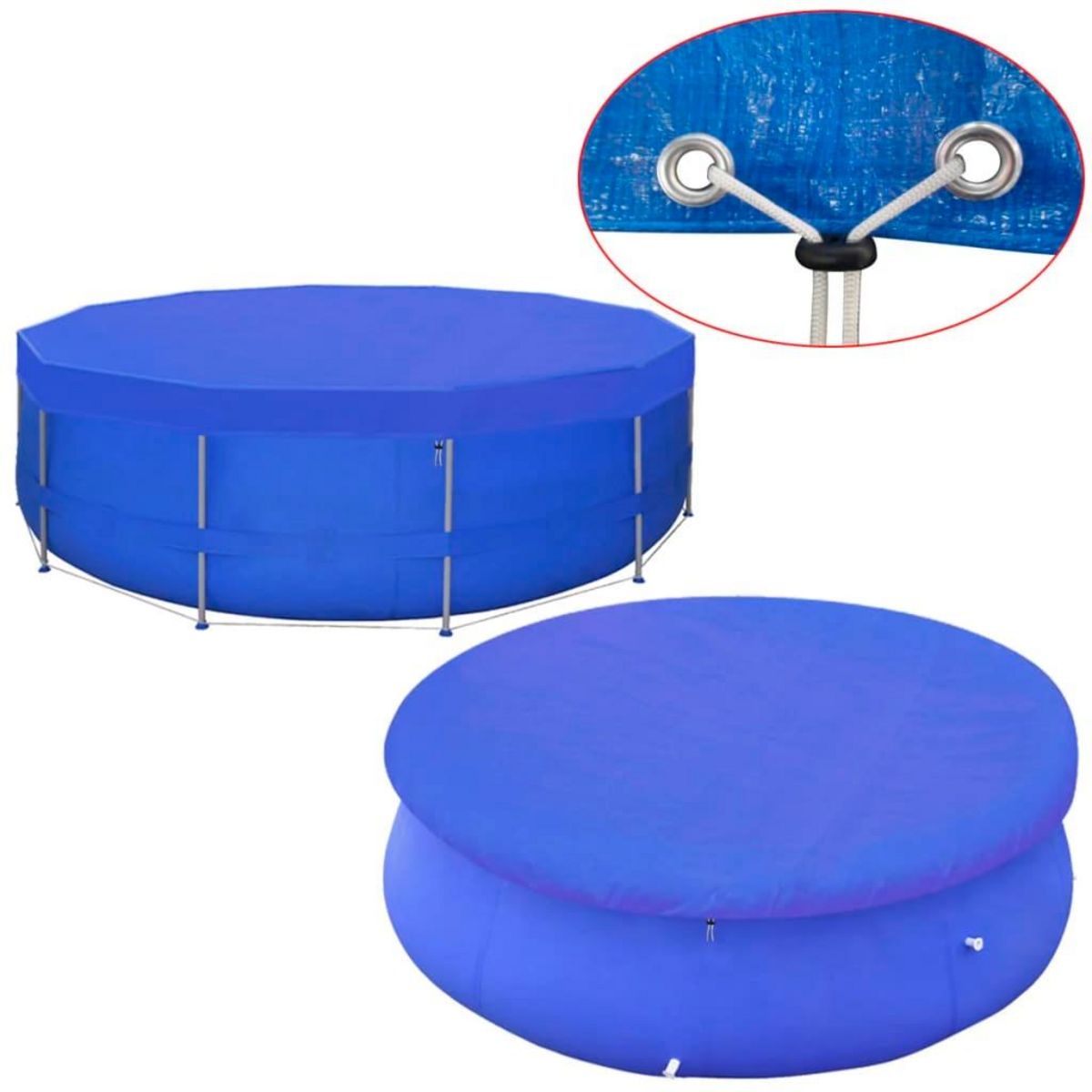 VIDAXL Couverture de piscine PE Ronde 460 cm 90 g/m^2
