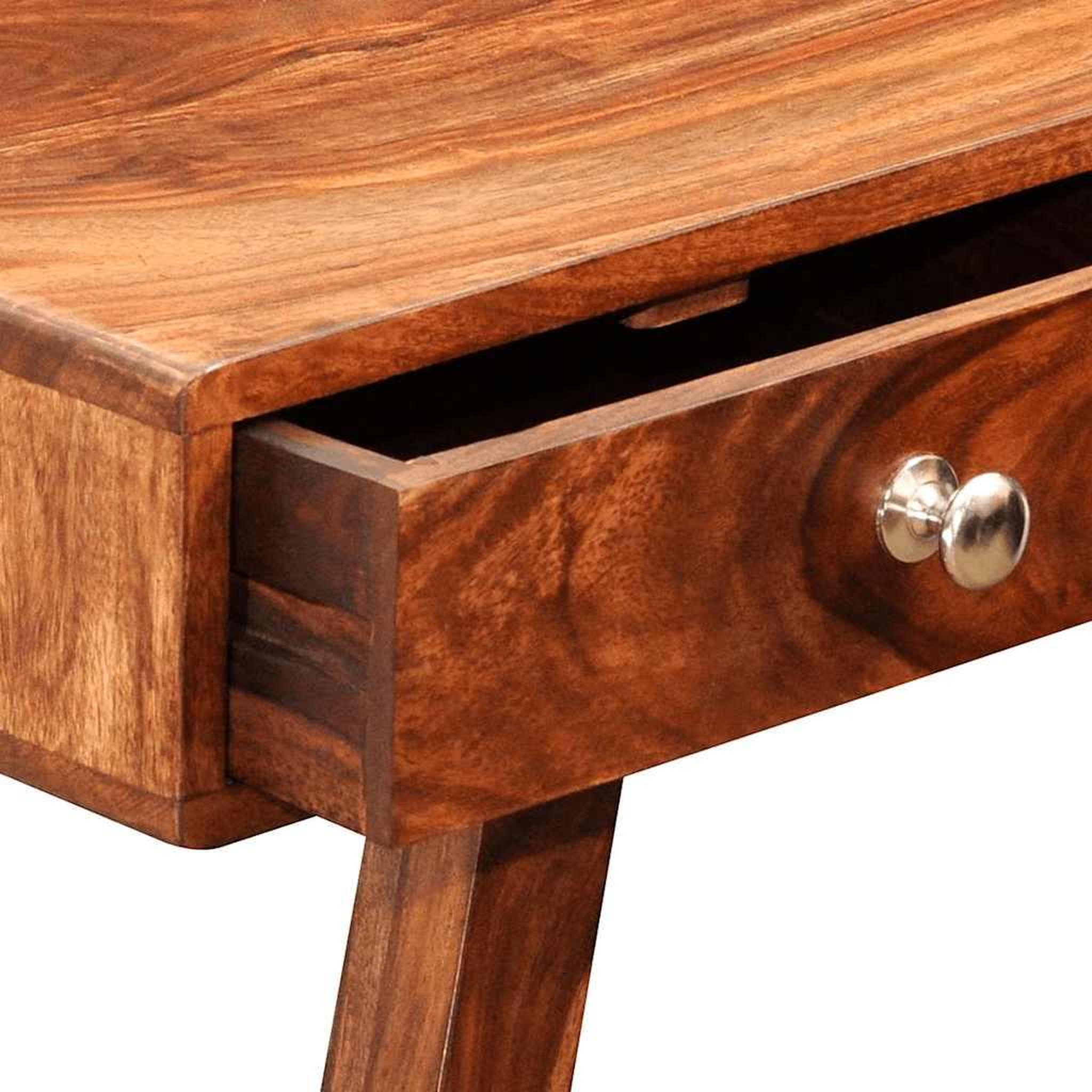 Voir la diapositive 4 : VIDAXL Table console avec 3 tiroirs 76 cm bois massif