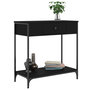 Voir la diapositive 3 : VIDAXL Table console noir 75x34,5x75 cm bois d'ingenierie