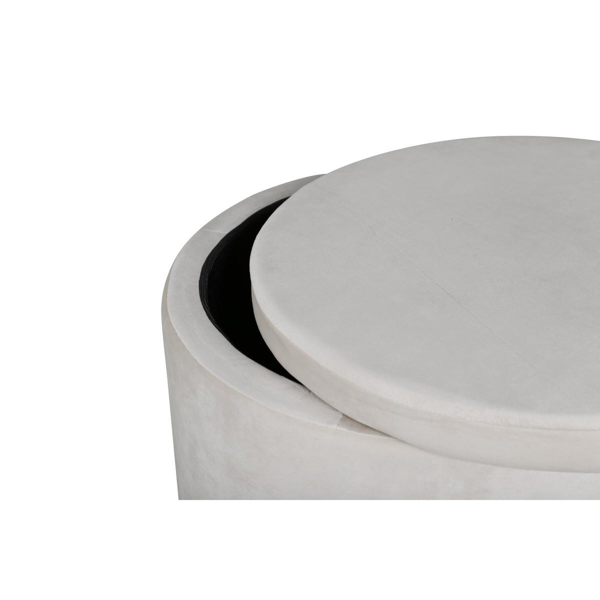 Voir la diapositive 3 : Paris Prix Pouf coffre en velours  dunken  51cm beige