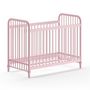 Voir la diapositive 2 : Paris Prix Lit Bébé  Bronxx  60x120cm Rose Mat
