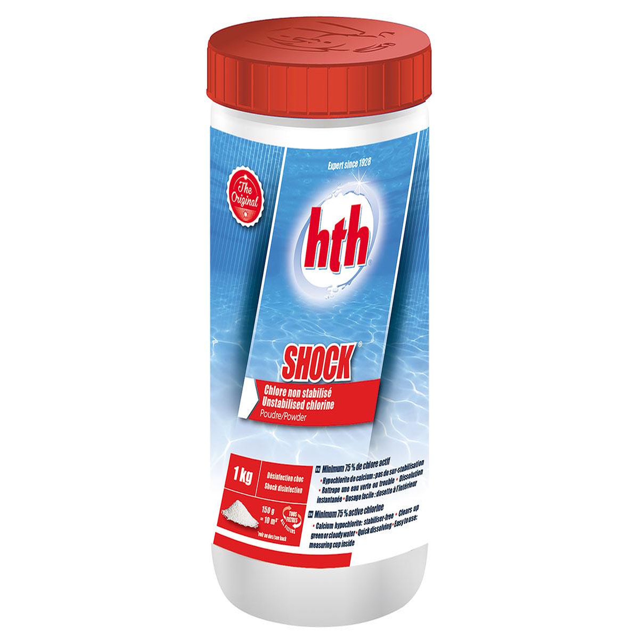 HTH Chlore choc poudre sans stabilisant Shock 1 kg - HTH