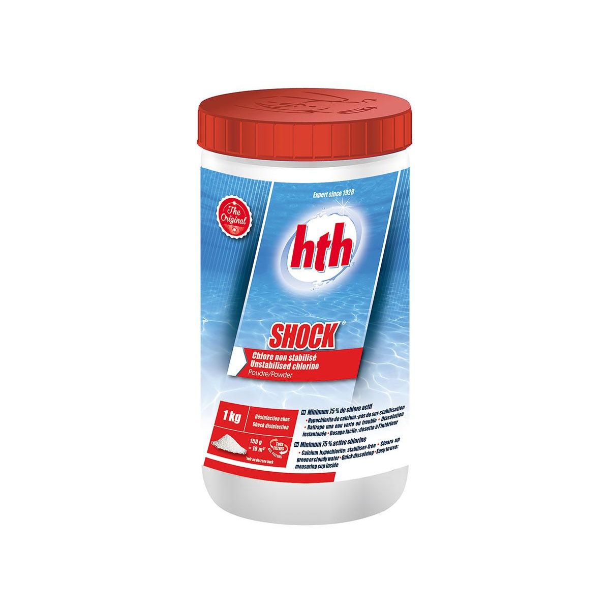 HTH Chlore choc poudre sans stabilisant Shock 1 kg - HTH