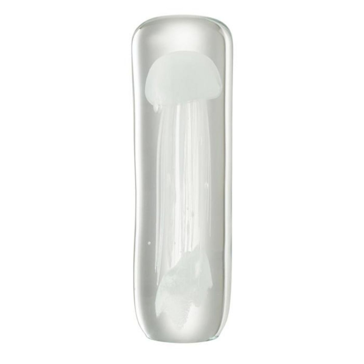 Paris Prix Presse-Papier en Verre  Méduse Cylindre  29cm Blanc Laiteux