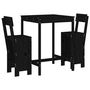 Voir la diapositive 2 : VIDAXL Ensemble de bar de jardin 3 pcs noir bois de pin massif