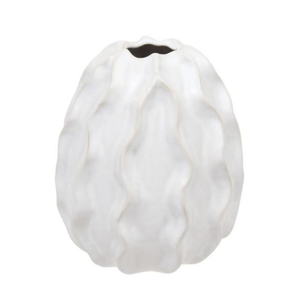 ATMOSPHERA Vase Design en Céramique  Sandri  17cm Blanc