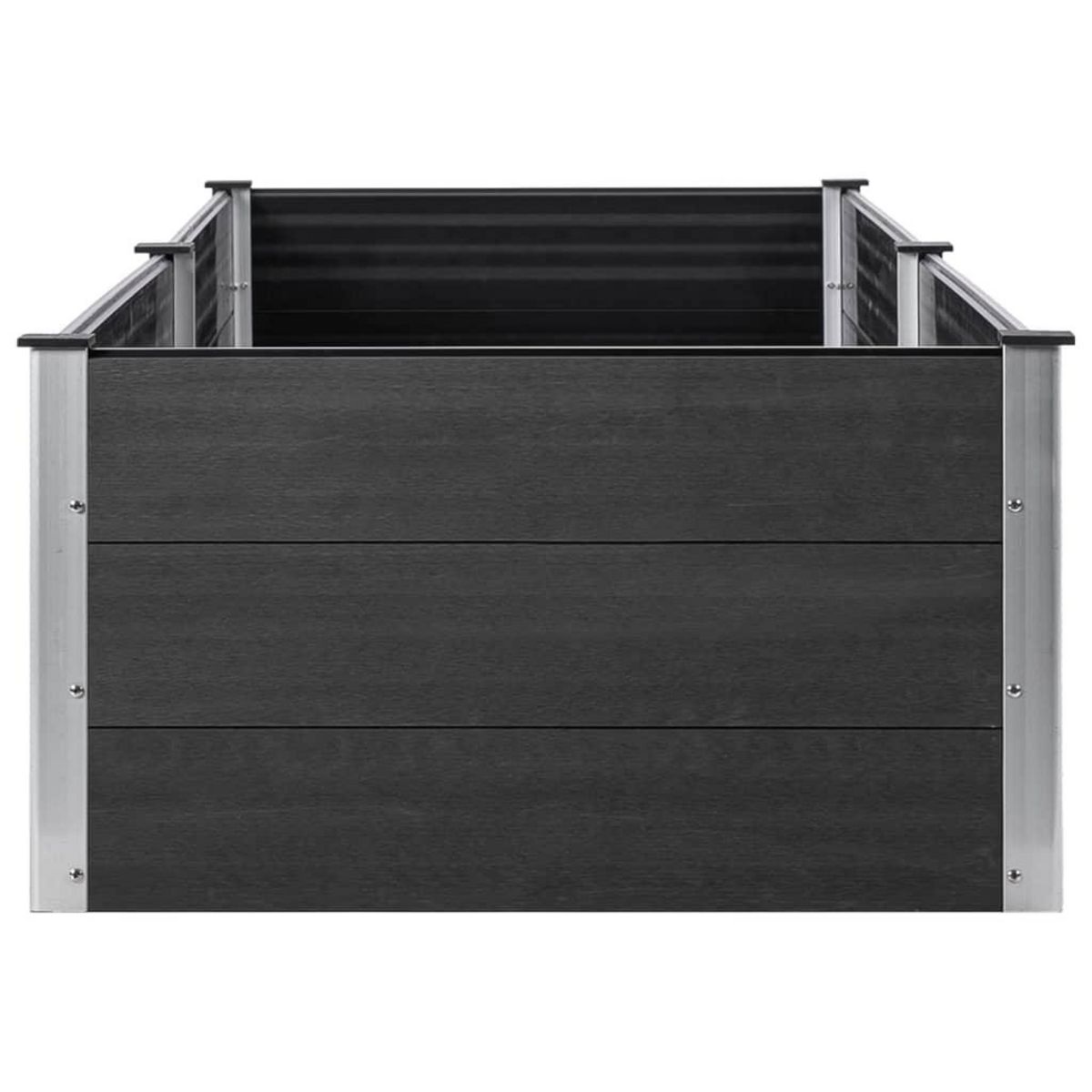 VIDAXL Lit sureleve de jardin 200x100x54 cm WPC Gris