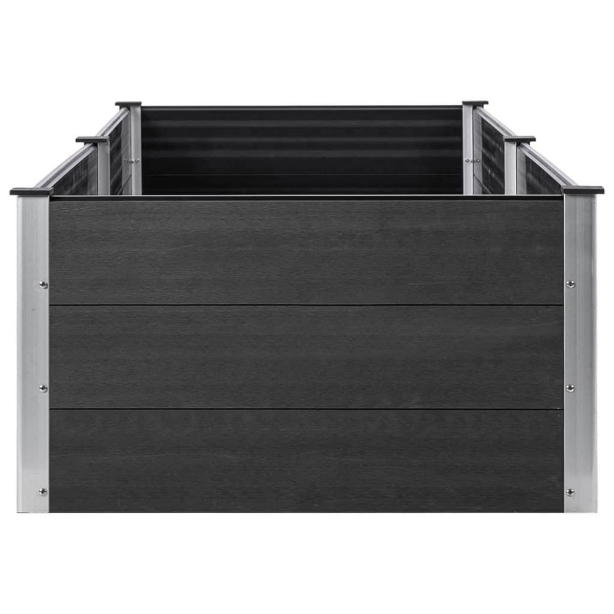 VIDAXL Lit sureleve de jardin 200x100x54 cm WPC Gris