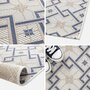 Voir la diapositive 3 : SWEEEK Tapis intérieur/extérieur vintage crème beige bleu Angie