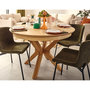 Voir la diapositive 4 : LISA DESIGN Virtuoso - table à manger ronde extensible - effet bois - 4 à 8 personnes - bois