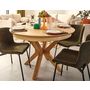 Voir la diapositive 4 : LISA DESIGN Virtuoso - table à manger ronde extensible - effet bois - 4 à 8 personnes - bois