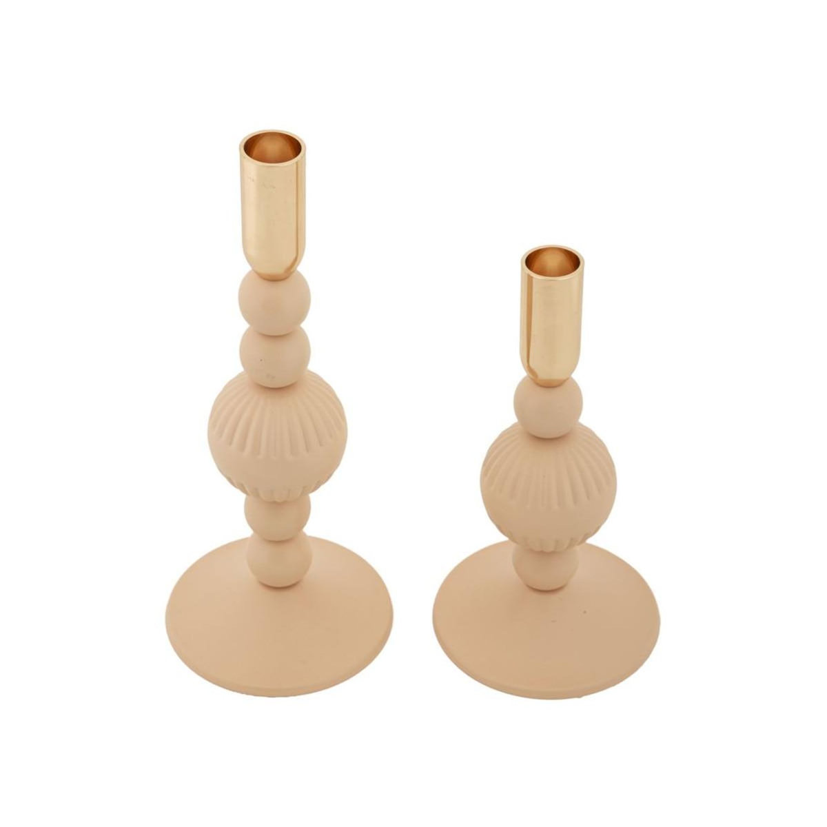 Paris Prix Lot de 2 Chandeliers  Aster  25cm Rose & Or
