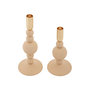 Voir la diapositive 2 : Paris Prix Lot de 2 Chandeliers  Aster  25cm Rose & Or