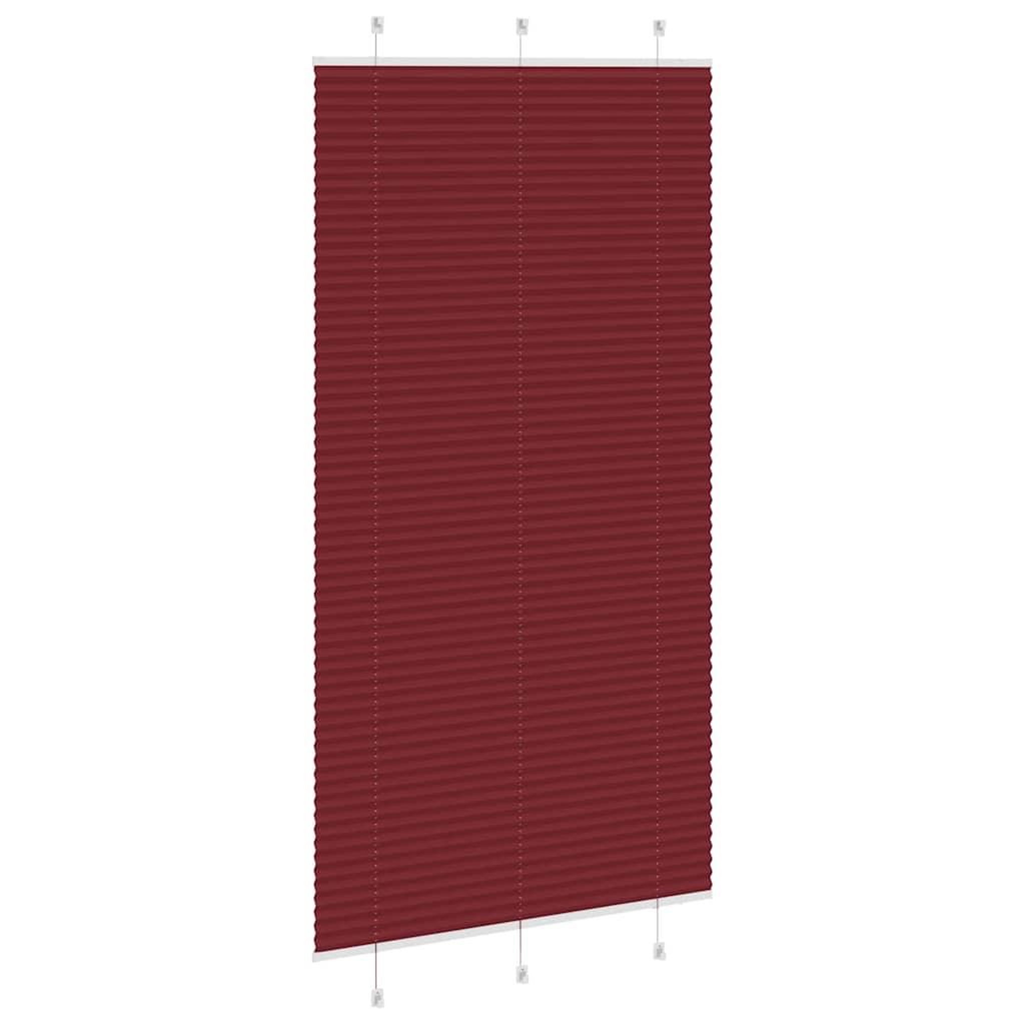 Voir la diapositive 4 : VIDAXL Store plisse rouge bordeaux 105x200 cm largeur du tissu 104,4cm