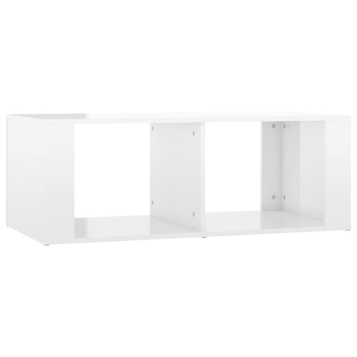 VIDAXL Table basse Blanc brillant 100x50x36 cm Bois d'ingenierie