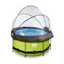 Voir la diapositive 4 : EXIT TOYS Piscine tubulaire Lime ronde 3,00 x 0,76 m avec dôme - Exit Toys