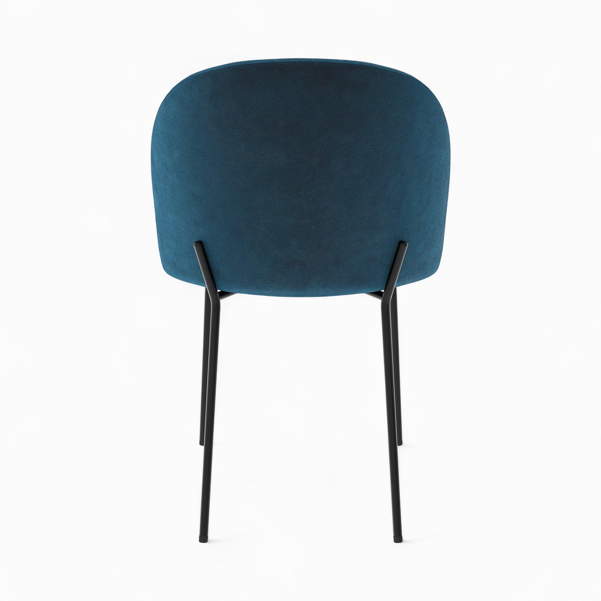 Voir la diapositive 5 : MAISON PAVANE Pack 4 chaises en velours jaune moutarde et bleu foncé-karl