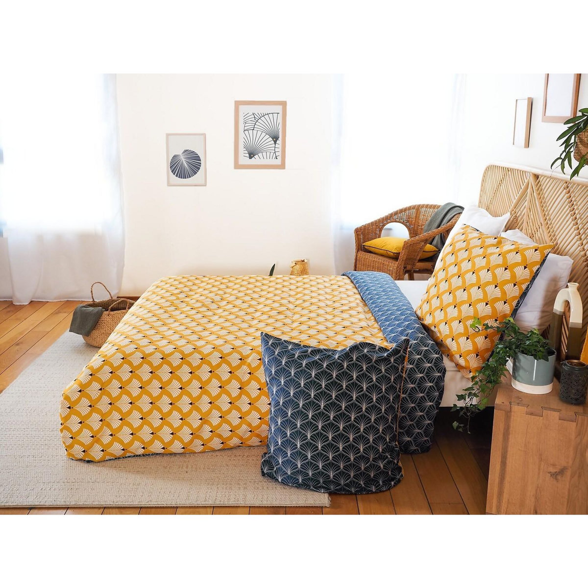 Home collection Parure housse de couette 140x200cm - 100%microfibre 72gsm pania