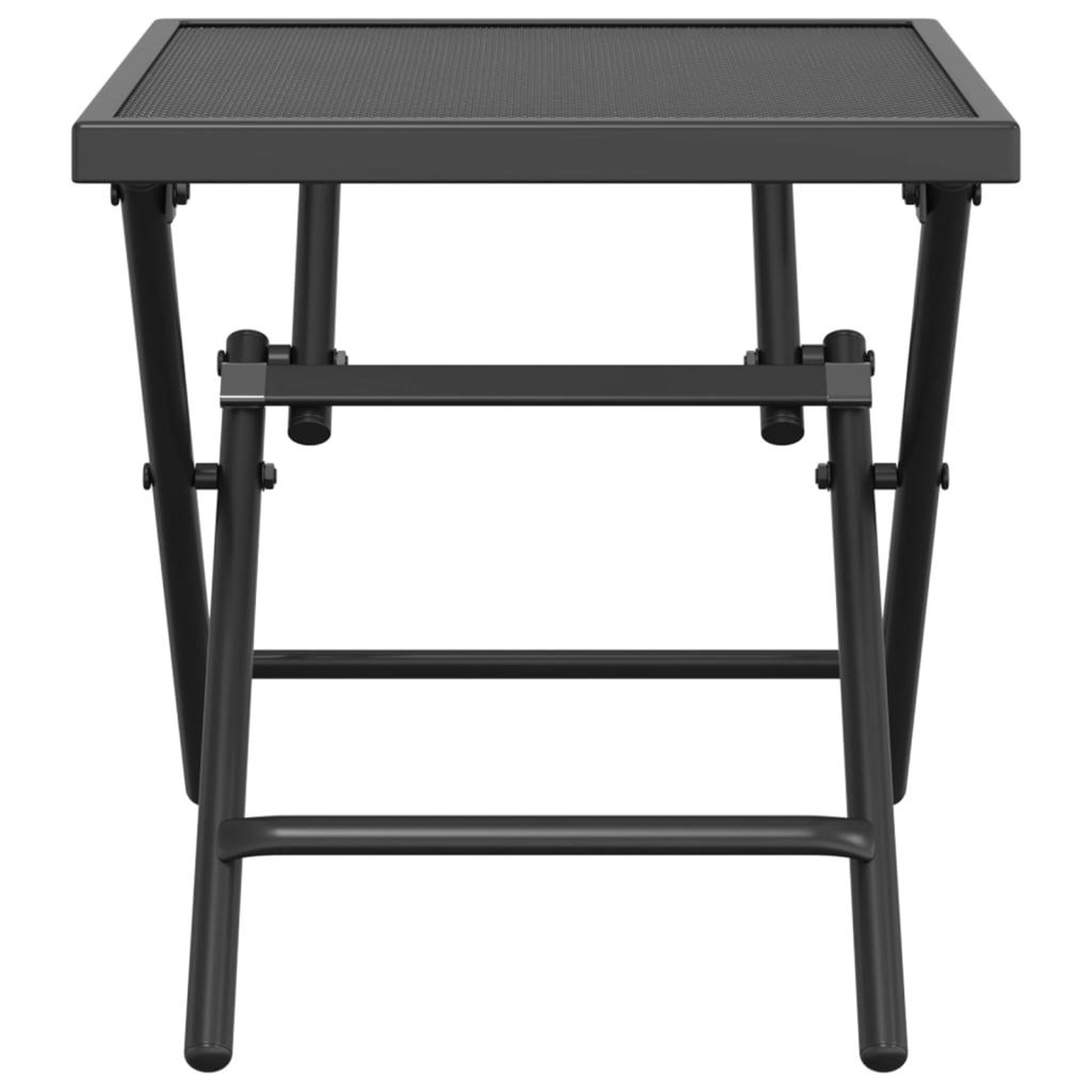Voir la diapositive 3 : VIDAXL Table de jardin pliable anthracite 38x38x38 cm Treillis d'acier