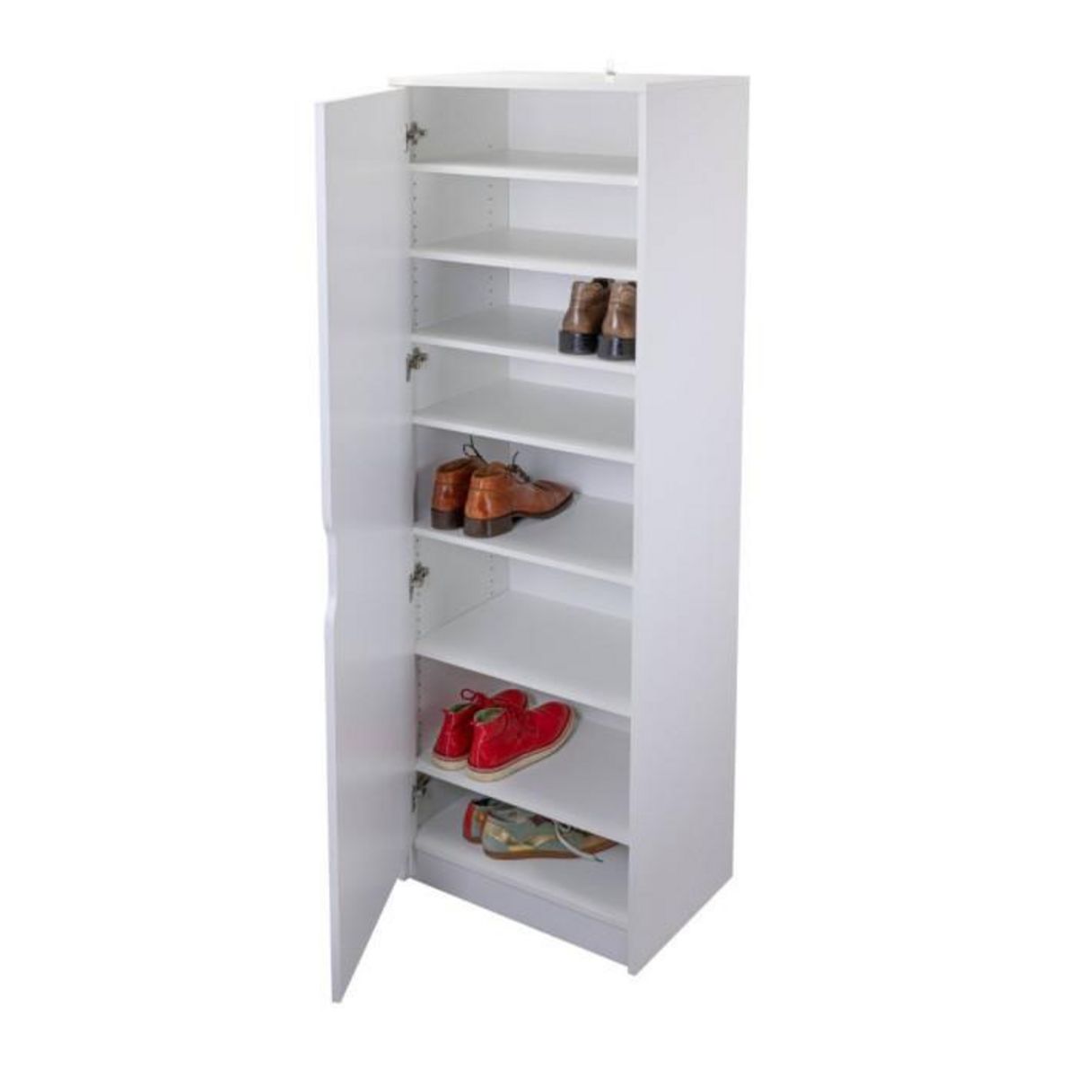 Paris Prix Meuble à Chaussures avec Miroir  Lilo  189cm Blanc