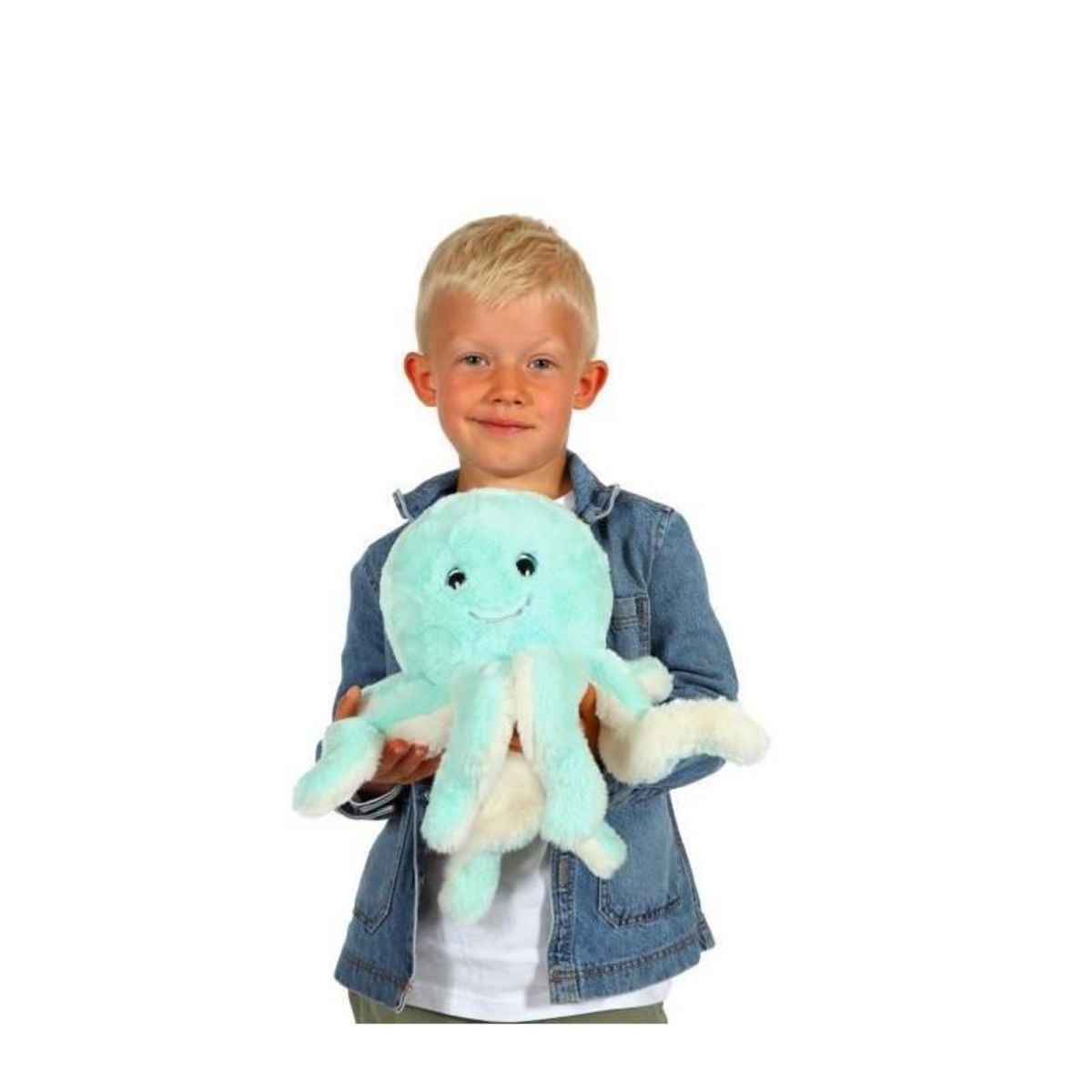 TOYS TOYS Peluche Pieuvre - GIPSY TOYS - Bleu, 32 cm