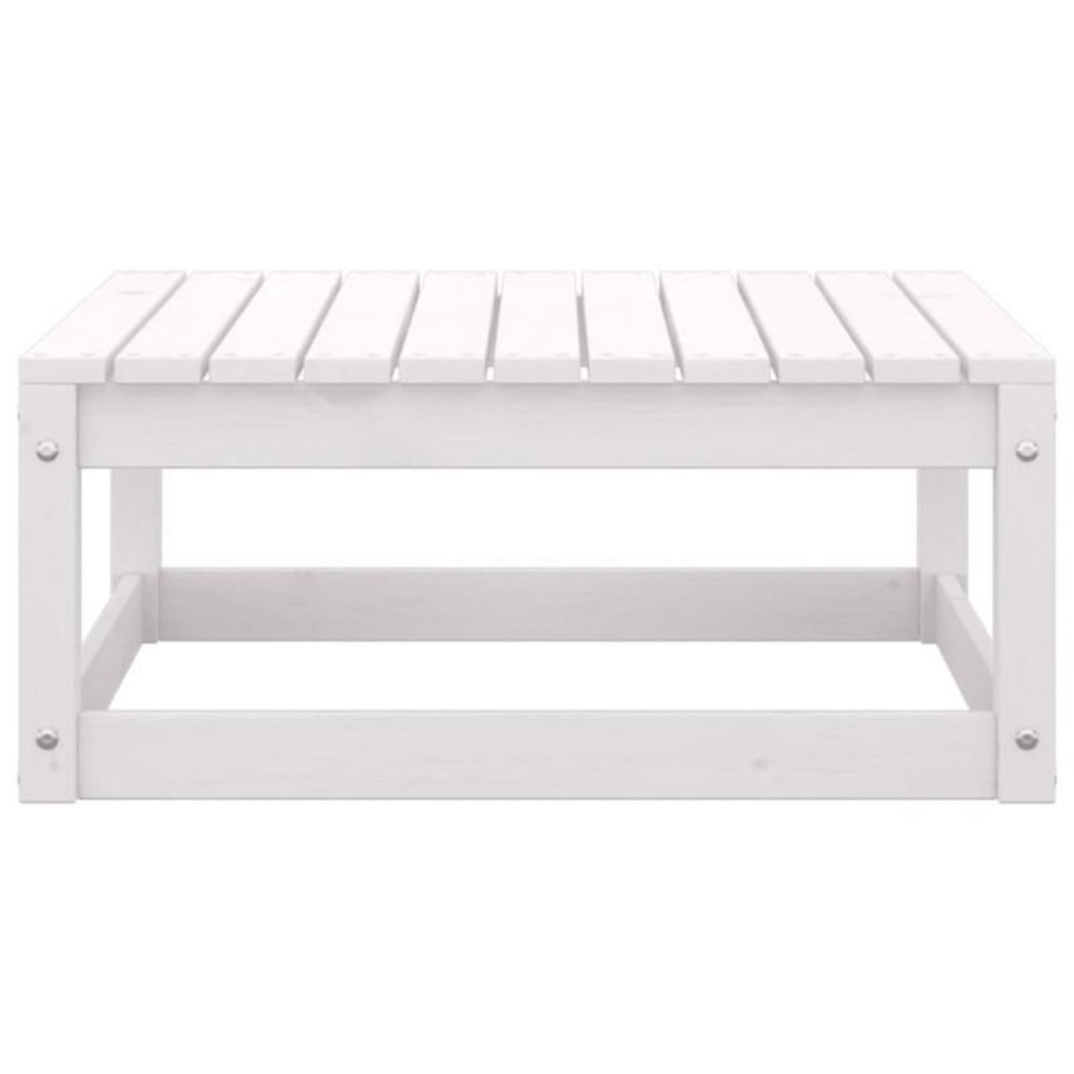 VIDAXL Salon de jardin 2 pcs avec coussins Blanc Bois de pin massif
