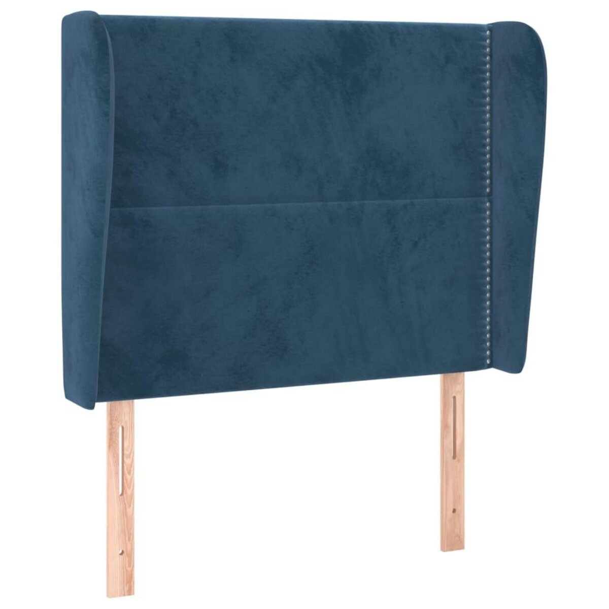 VIDAXL Tete de lit avec oreilles Bleu fonce 103x23x118/128 cm Velours