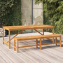 Voir la diapositive 1 : VIDAXL Table a manger de jardin 200x90x74 cm bois d'acacia solide
