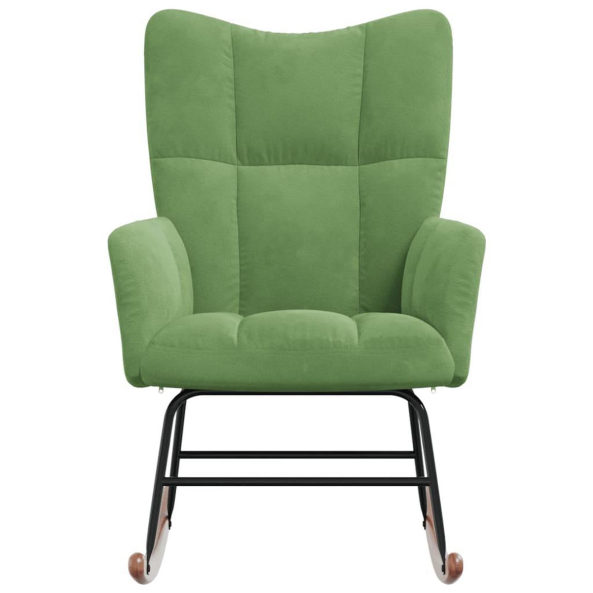 VIDAXL Chaise a bascule Vert clair Velours