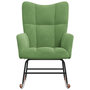 Voir la diapositive 3 : VIDAXL Chaise a bascule Vert clair Velours
