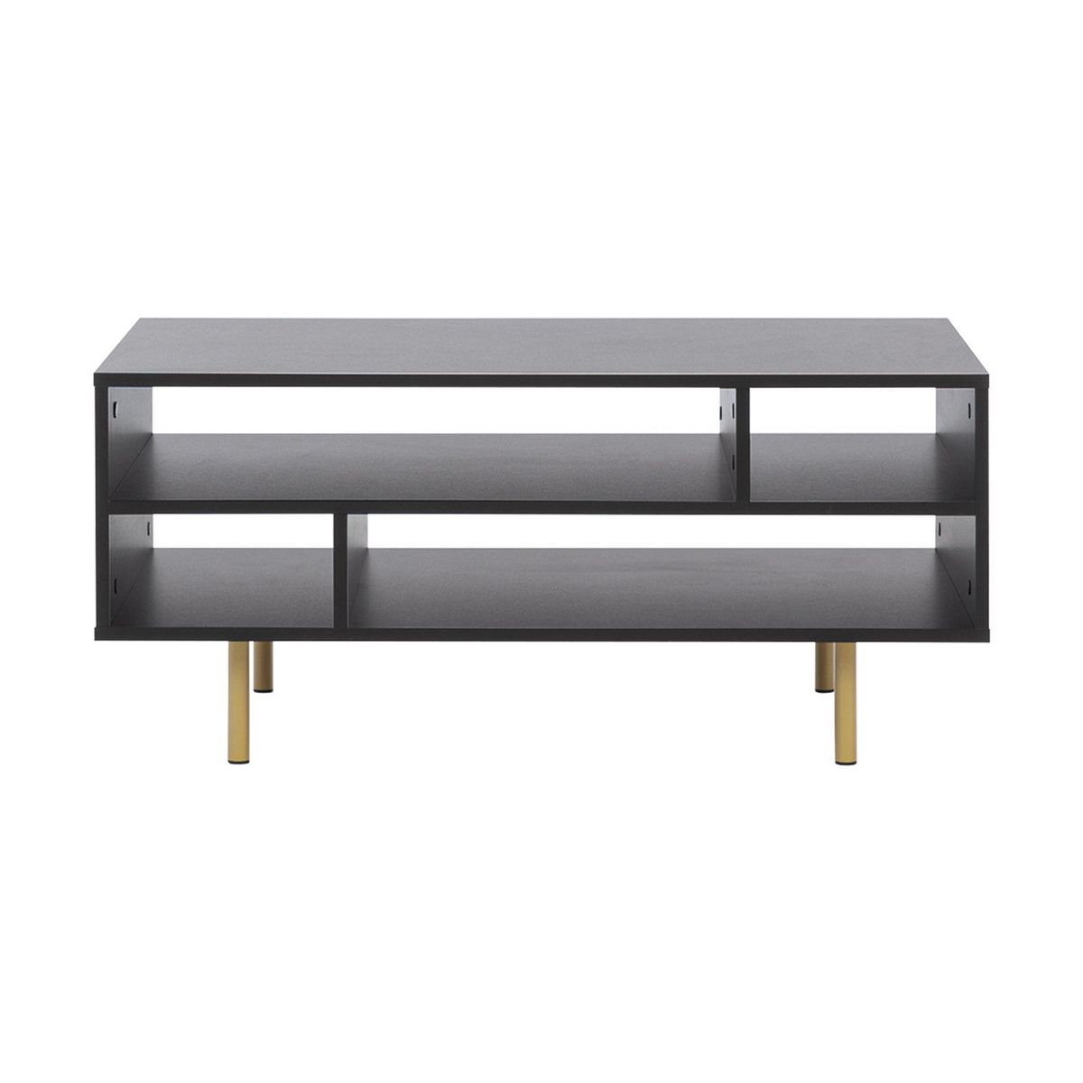 BEST MOBILIER Monica - table basse - noir - 5 niches - 100 cm
