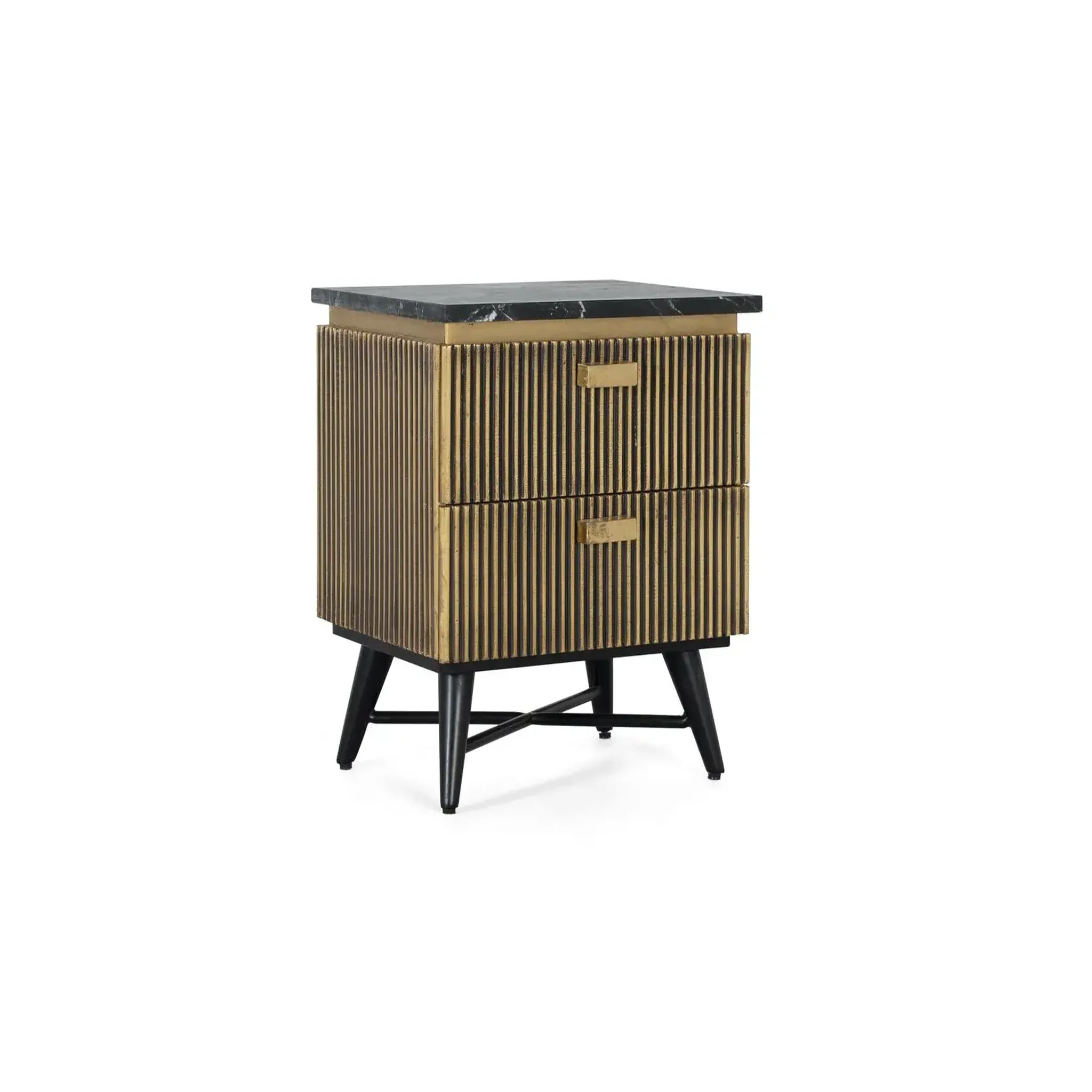 Voir la diapositive 2 : GINER Y COLOMER SL Table de chevet en bois de manguier 50 cm style classique moderne
