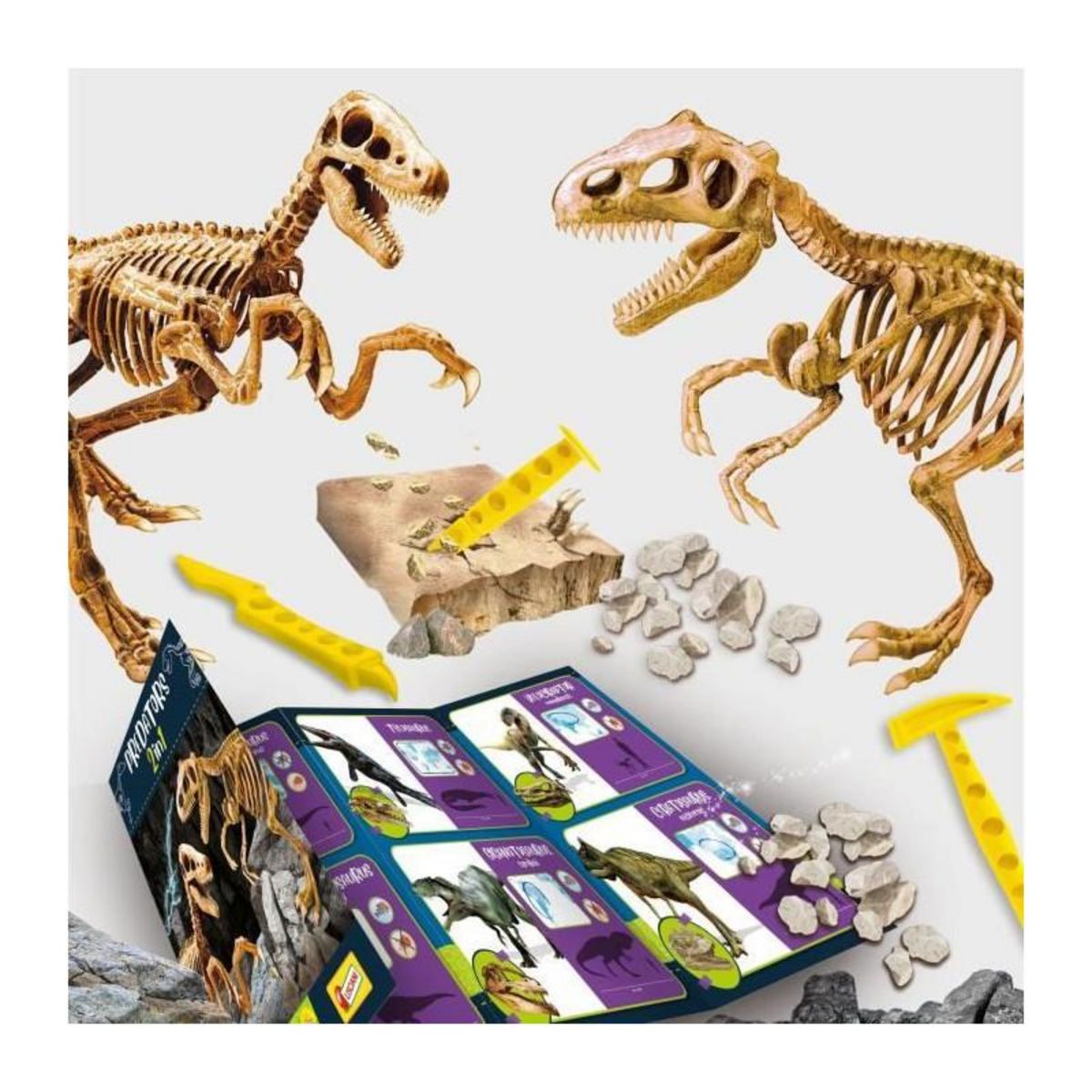 LISCIANI GIOCHI Génius Science - jeu scientifique - Predators 2 en 1 - a creuser et a construire - LISCIANI