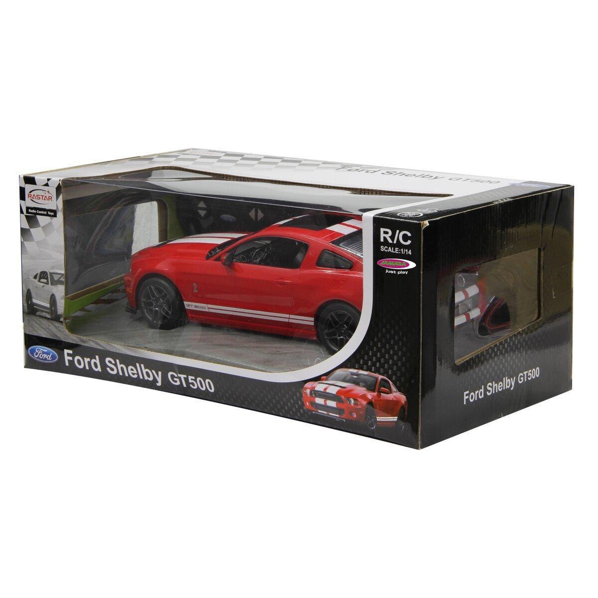 Voir la diapositive 2 : Jamara Voiture télécommandée ford shelby gt500 1:14 rouge 2,4ghz