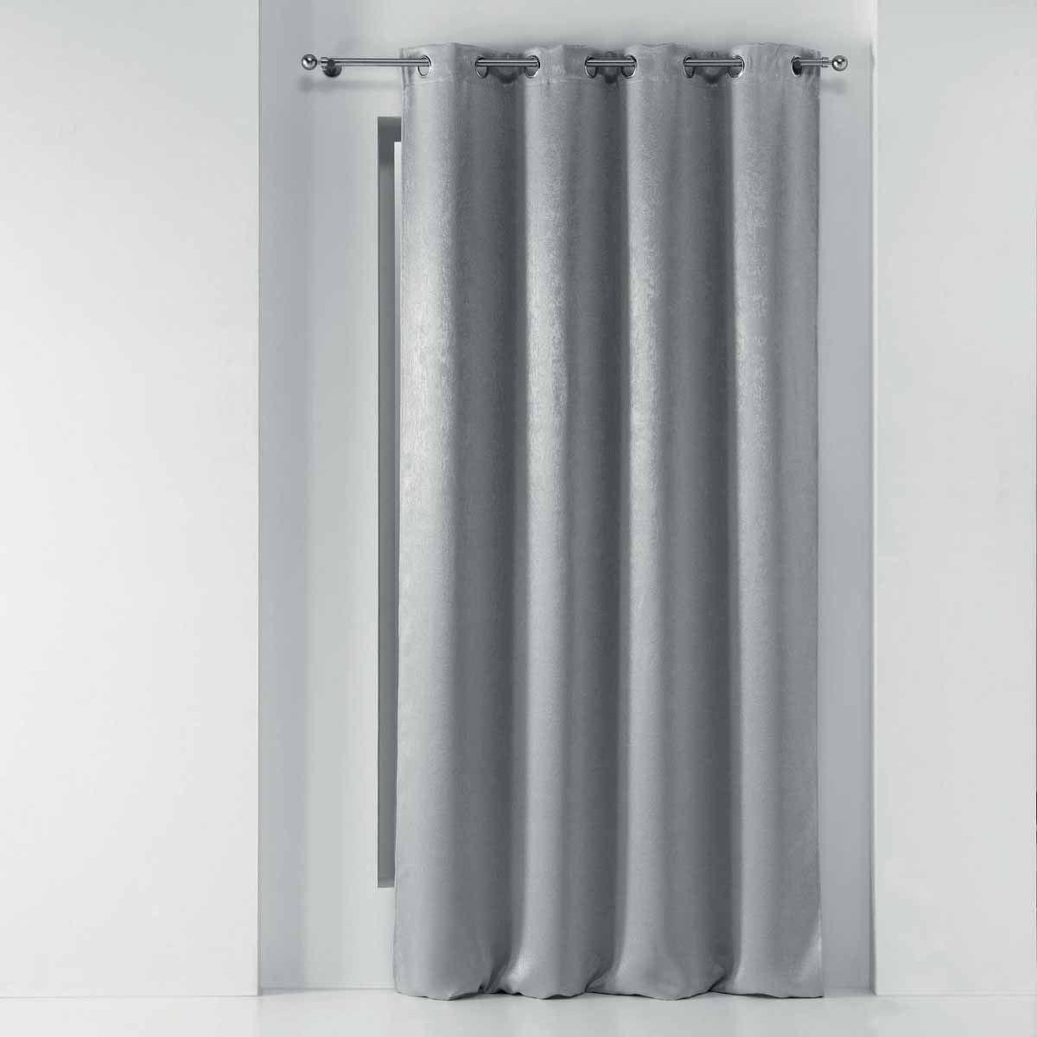 Voir la diapositive 1 : Douceur d'Intérieur Rideau occultant  marbrea  135x240cm gris