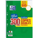 OXFORD Copies doubles 300 pages 21x29,7cm petits carreaux 5x5 perforées