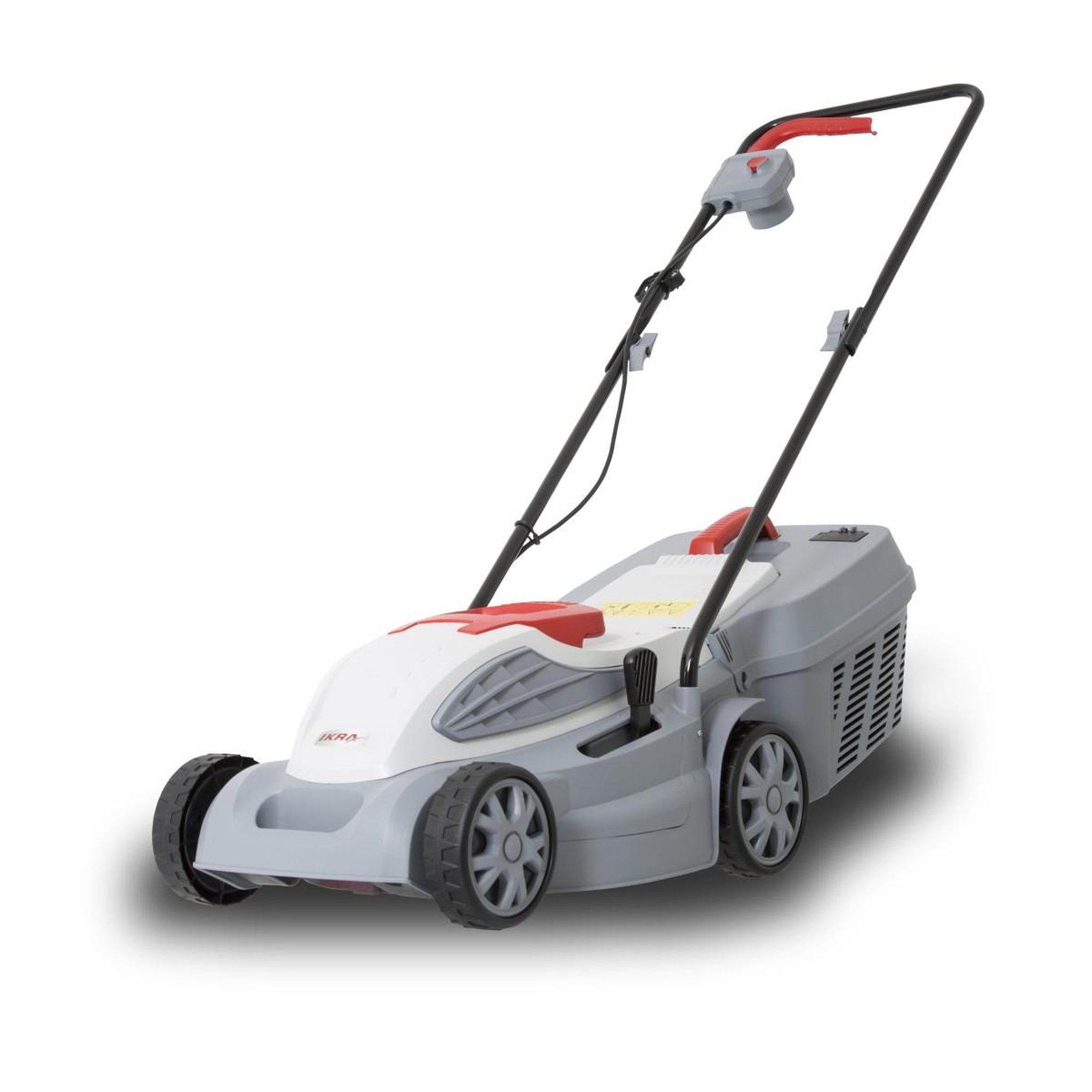 Ikra Tondeuse électrique 1600w largeur de coupe 38cm tonte & ramassage pelouse, tondeuse gazon bac 45l ikra