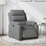 Voir la diapositive 1 : VIDAXL Fauteuil inclinable de massage electrique gris fonce tissu