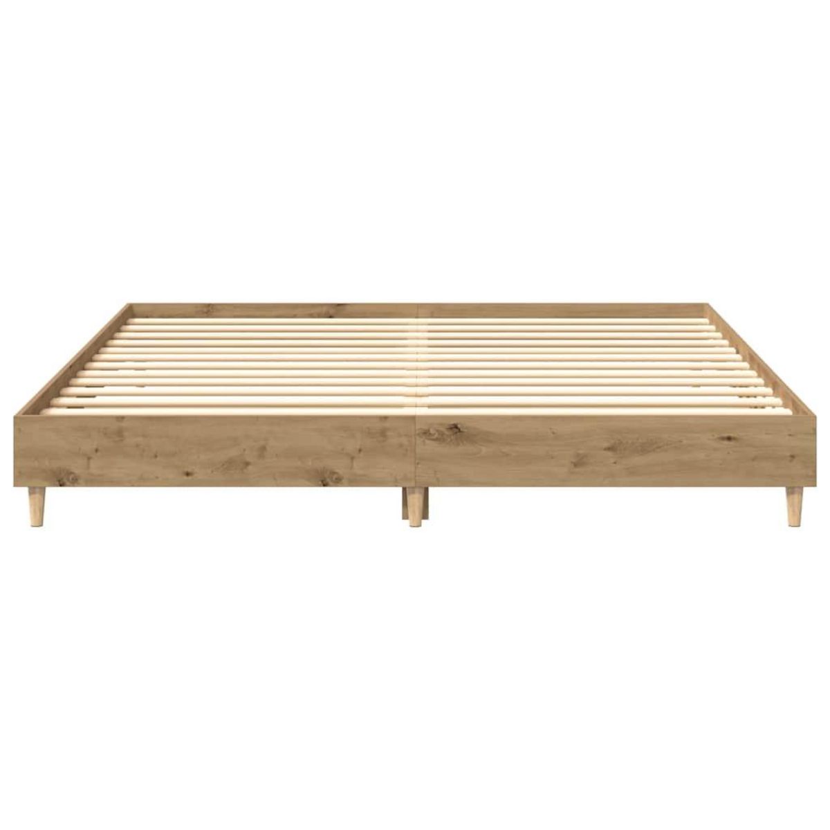 VIDAXL Cadre de lit sans matelas chene artisanal 200x200 cm