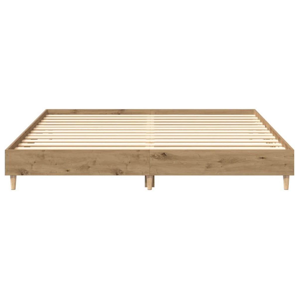 VIDAXL Cadre de lit sans matelas chene artisanal 200x200 cm