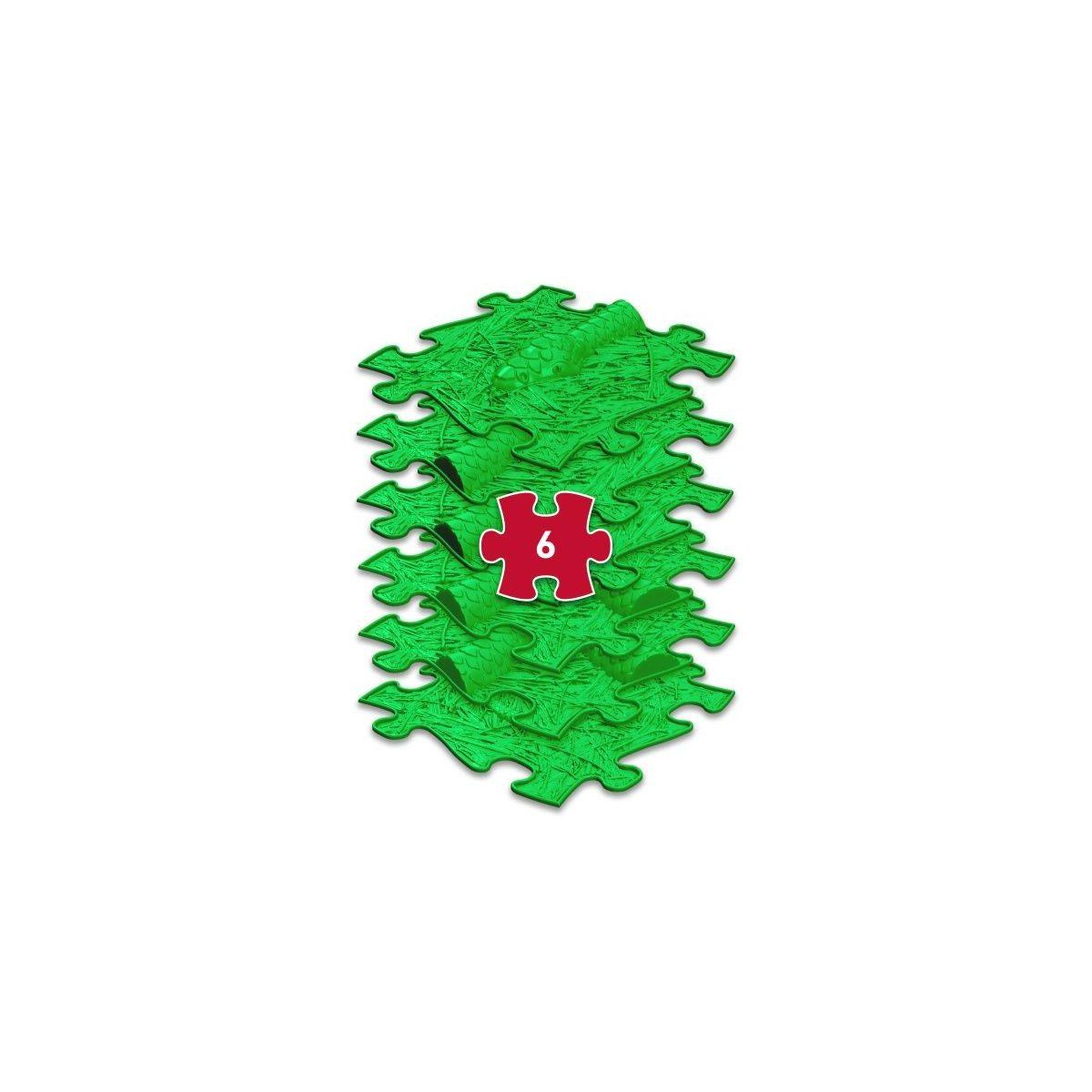 Voir la diapositive 3 : MUFFIK Tapis sensoriel  parcours serpent - 6 pièces, vert