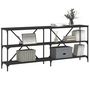 Voir la diapositive 3 : VIDAXL Table console noir 180x30x75 cm bois d ingénierie et fer