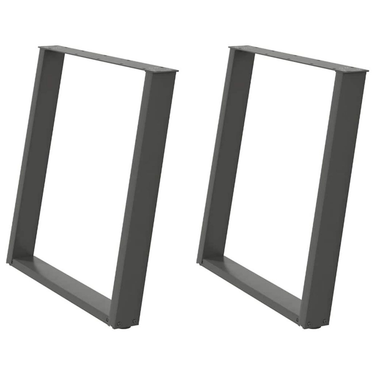 VIDAXL Pieds de table a manger forme de U 2 pcs 70x(72-73) cm acier