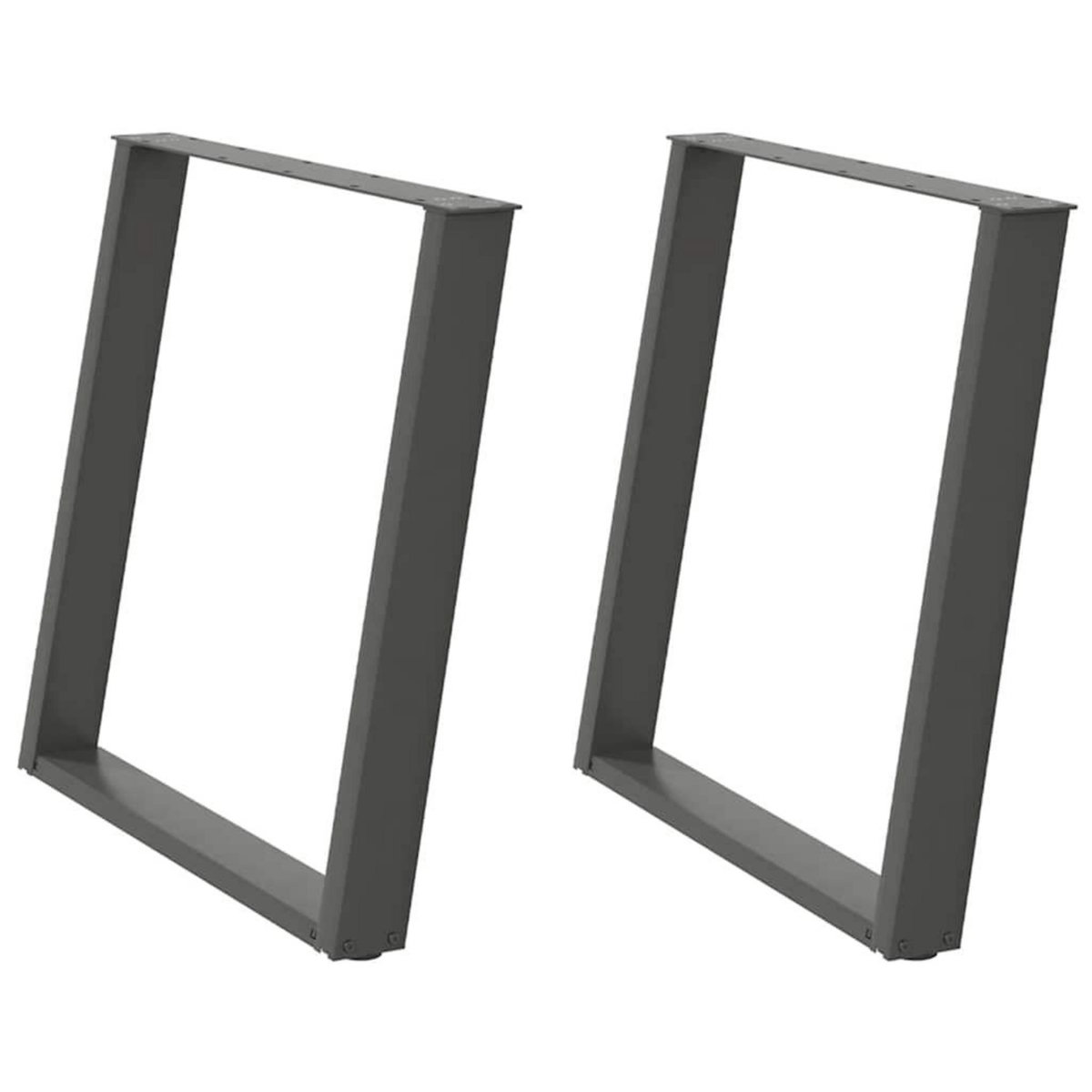 VIDAXL Pieds de table a manger forme de U 2 pcs 70x(72-73) cm acier