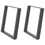 Voir la diapositive 2 : VIDAXL Pieds de table a manger forme de U 2 pcs 70x(72-73) cm acier