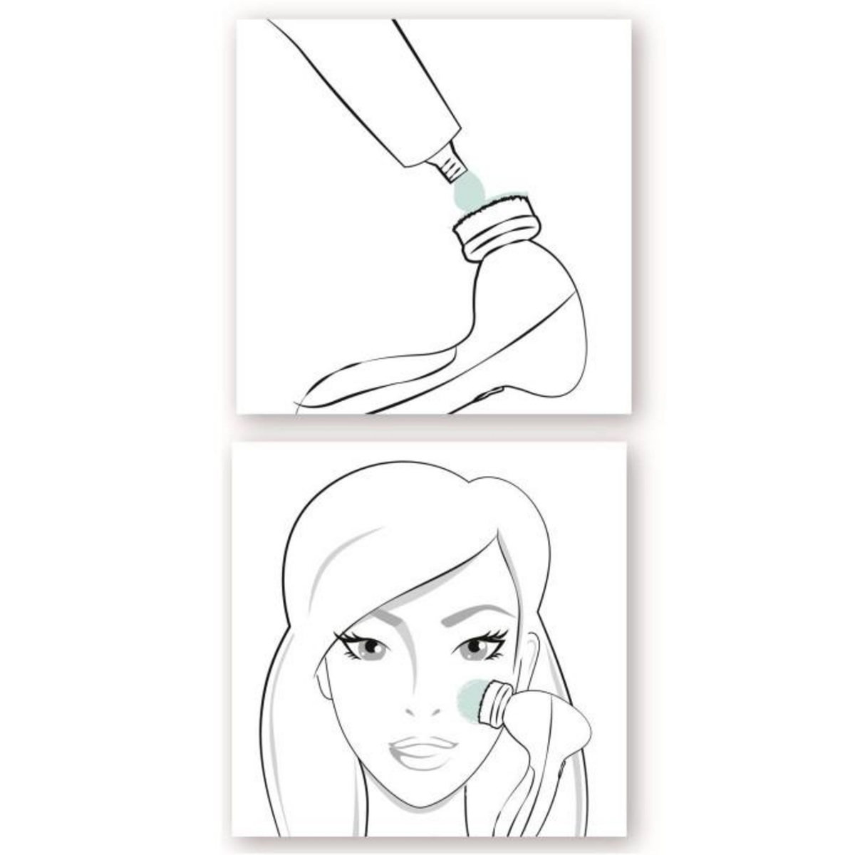 Paris Prix Brosse Visage 3 en 1  2 Vitesses  13cm Blanc & Rose